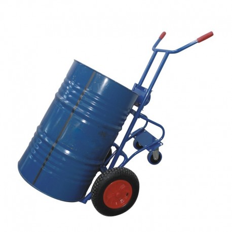 Chariot à fûts 4 roues pour monter sur les palettes